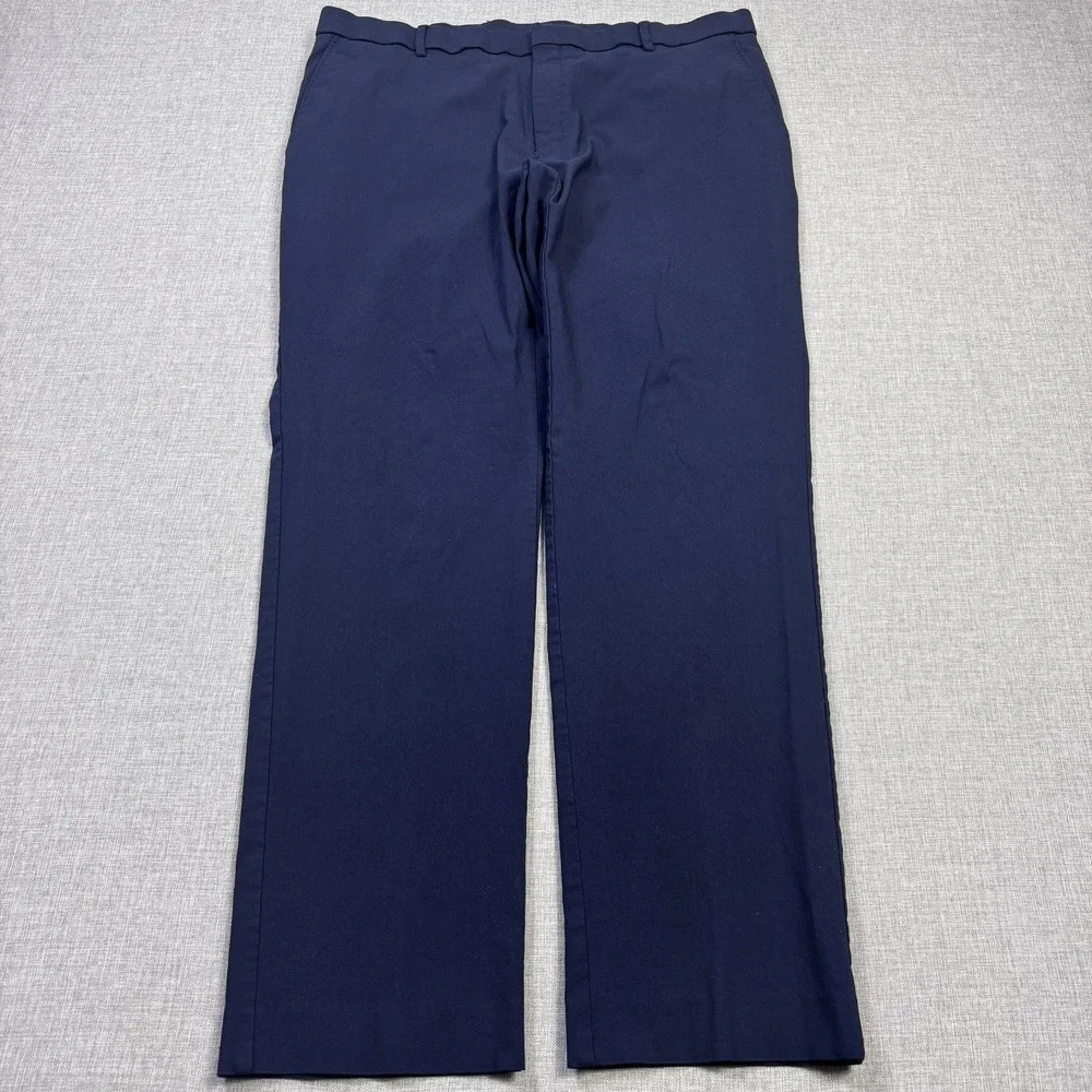 Ralph Lauren Performance Pants Mens‎ 34x29 Blue Chino Cotton Blend Flat Front